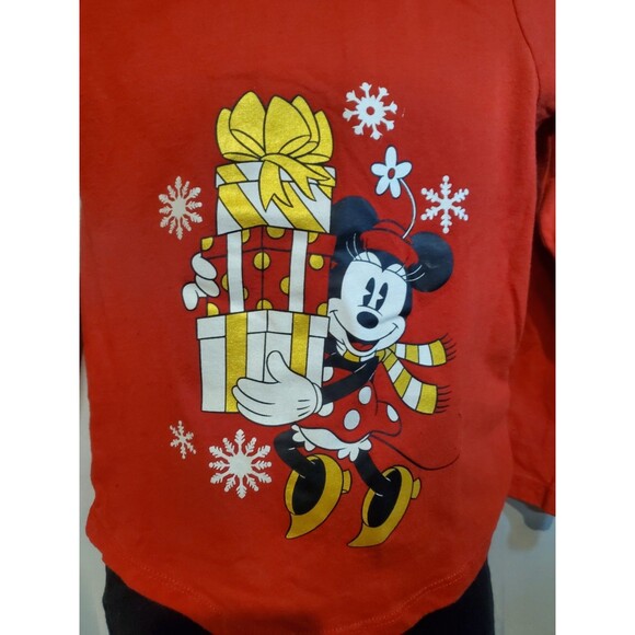 Minnie mouse Christmas long sleeve shirt with black leggings Sz 4t - 0032 - Picture 5 of 6